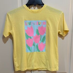 Garanimals Yellow Tee with Pink Tulip Graphic